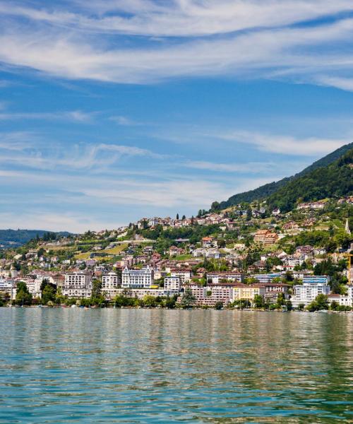 Ein schöner Blick auf Montreux