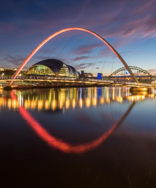 Piękny widok na miasto Newcastle upon Tyne