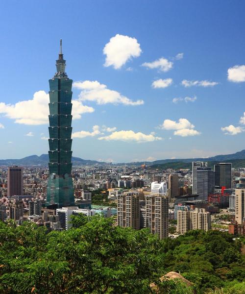 A beautiful view of Taipei serviced by Taipei Songshan Airport.