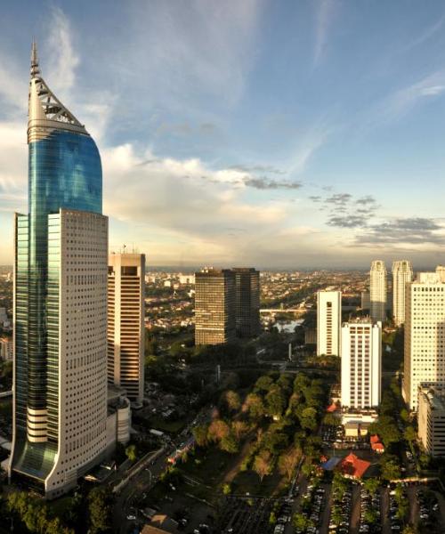 Ein schöner Blick auf Jakarta