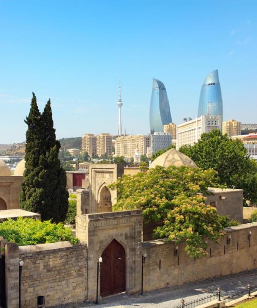 A beautiful view of Baku serviced by Heydar Aliyev Airport