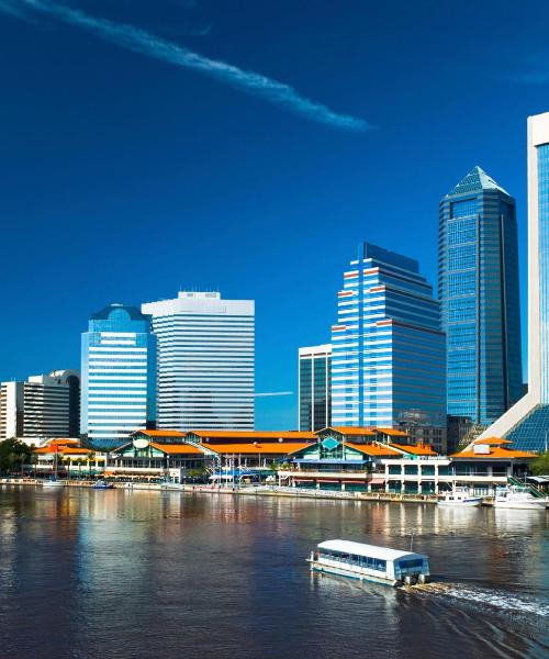 A beautiful view of Jacksonville serviced by Jacksonville International Airport