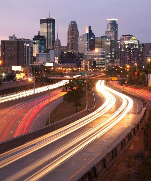 Una bonita panorámica de Minneapolis