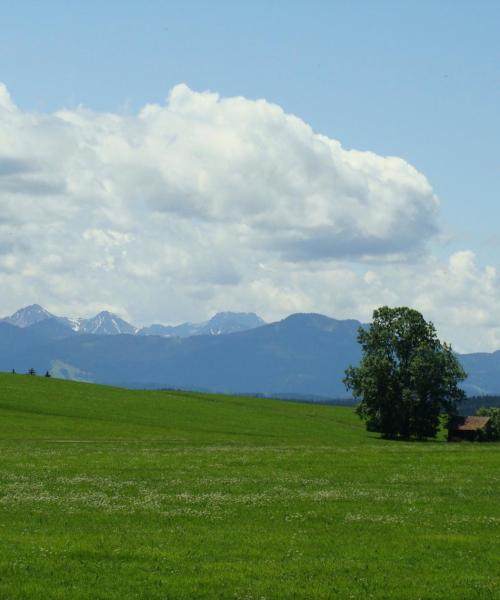 Een mooi uitzicht op Weilheim in Oberbayern