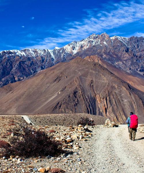 Linna Jomsom kaunis vaade