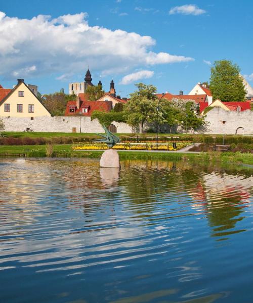 Krásny pohľad na mesto Visby