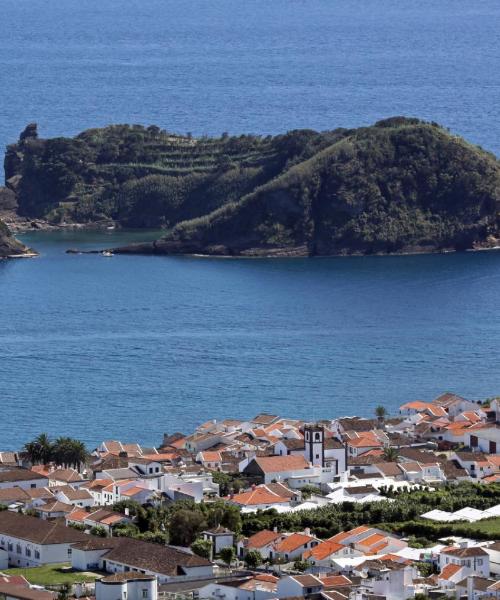 Vila Franca do Campo şehrinden güzel bir manzara