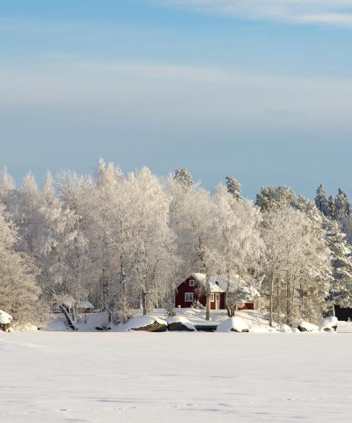 Kaunis näkymä kaupunkiin Kramfors