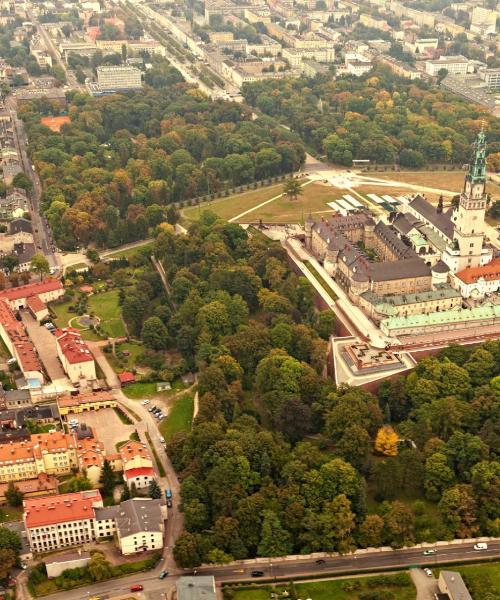 Uma bela vista de Częstochowa