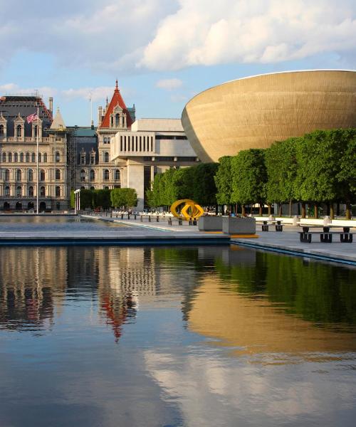 A beautiful view of Albany serviced by Albany International Airport.