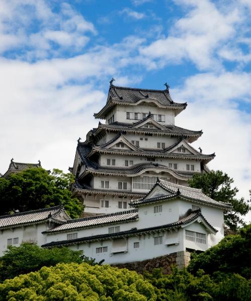 Een mooi uitzicht op Himeji