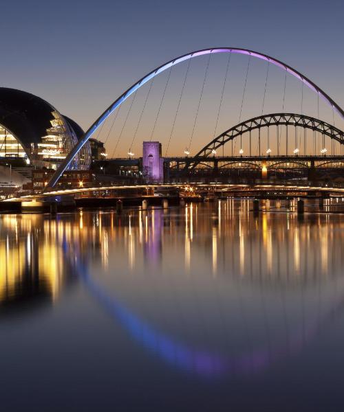 Krásný pohled na město Gateshead