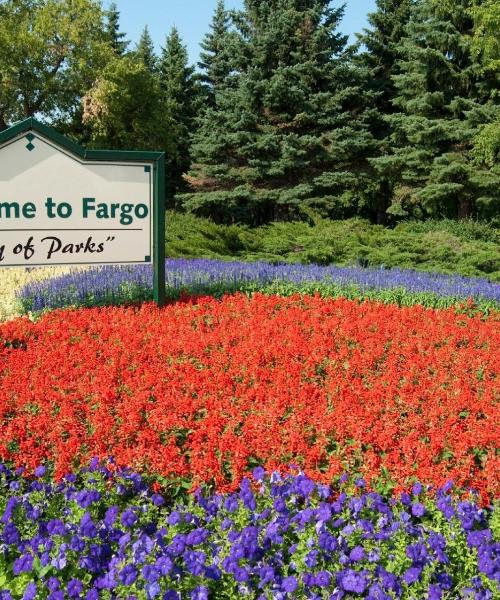 Kaunis näkymä kaupunkiin Fargo