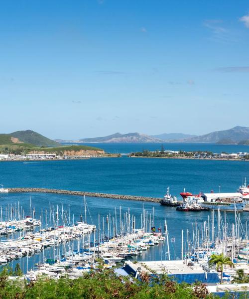 A beautiful view of Noumea serviced by Noumea Magenta Airport