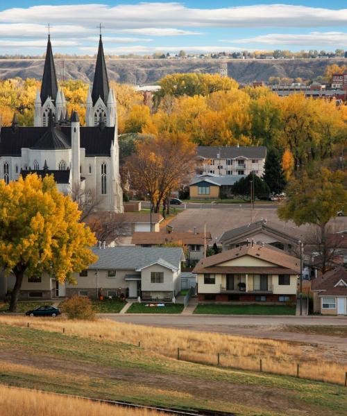 Krásný pohled na město Medicine Hat