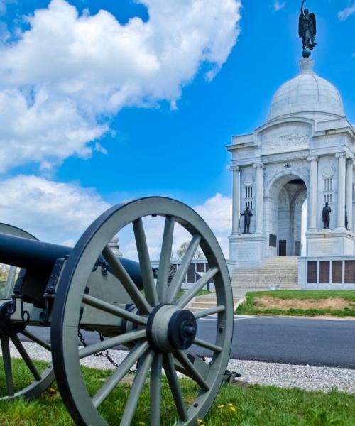 Una bellissima vista di Gettysburg