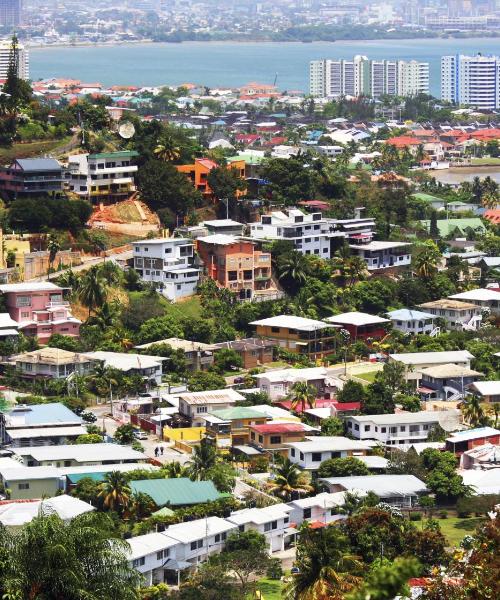 Ein schöner Blick auf Port of Spain