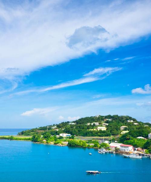 Krásný pohled na město Saint Lucia Island