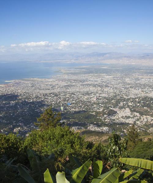 A beautiful view of Port-au-Prince serviced by Toussaint Louverture International Airport.
