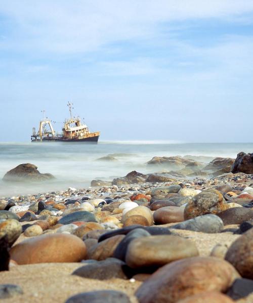 Krásný pohled na město Walvis Bay