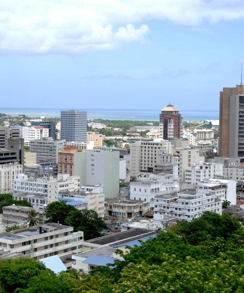 Ein schöner Blick auf Port Louis