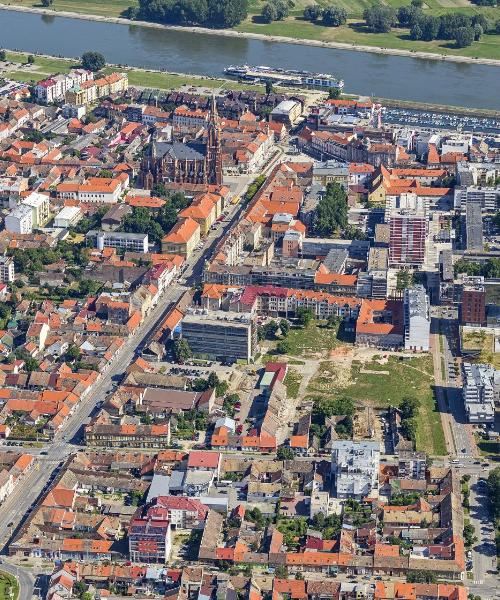 Et smukt billede af Osijek, som ligger i nærheden af Osijek Lufthavn