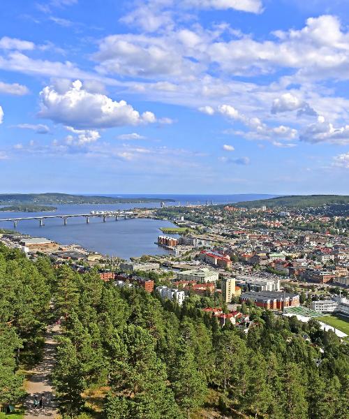 Una bonita panorámica de Sundsvall