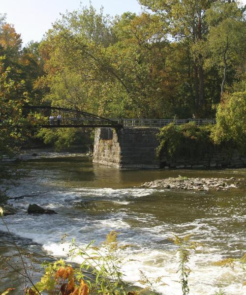 Piękny widok na miasto Cuyahoga Falls