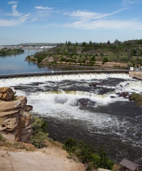 Uma bela vista de Great Falls