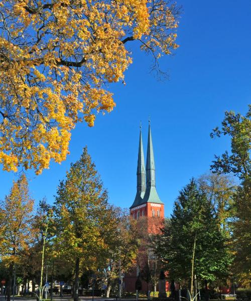 Krásný pohled na město Växjö