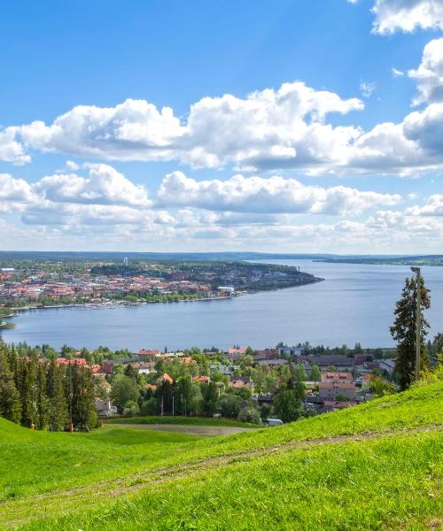 Krásny pohľad na mesto Östersund
