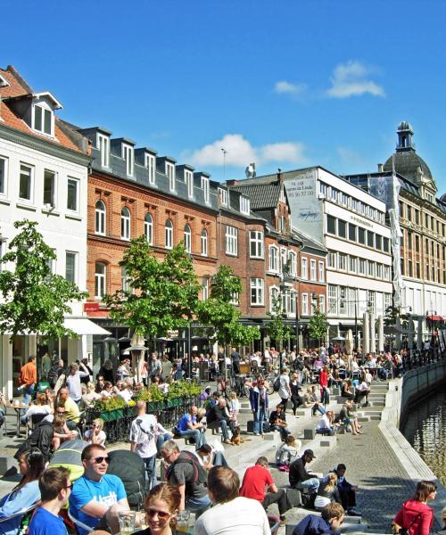 A beautiful view of Aarhus serviced by Aarhus Airport.