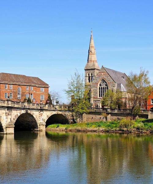 Krásný pohled na město Shrewsbury