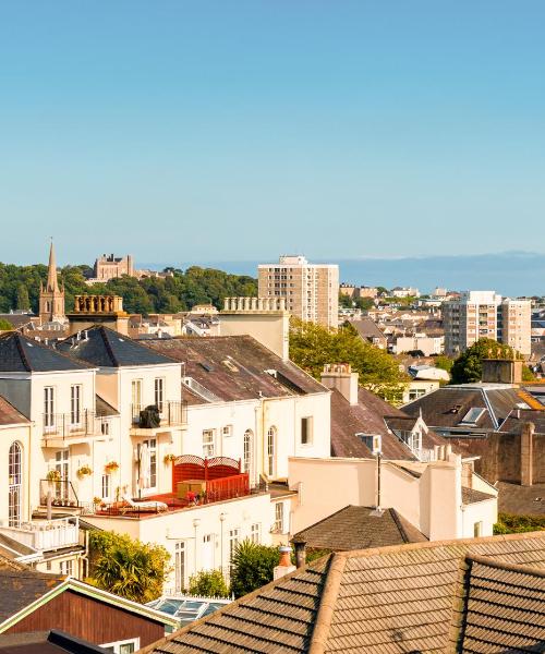 A beautiful view of Saint Helier Jersey serviced by Jersey Airport