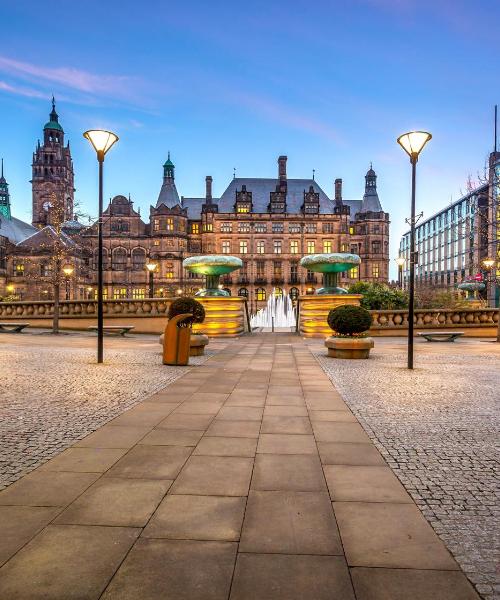 Krásný pohled na město Sheffield