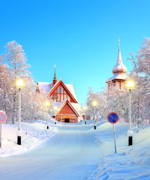 Krásný pohled na město Kiruna, které je mezi našimi zákazníky oblíbené