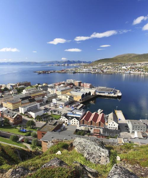 Een mooi uitzicht op Hammerfest