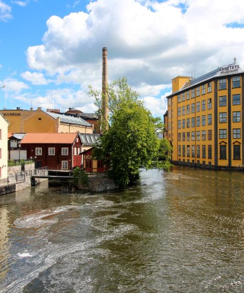 Piękny widok na miasto Norrköping