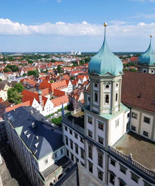 Uma bela vista de Augsburg