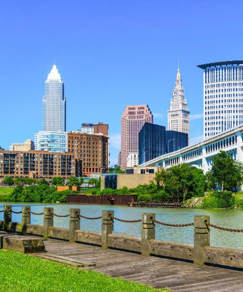 Una hermosa vista de Cleveland