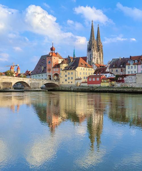 Een mooi uitzicht op Regensburg