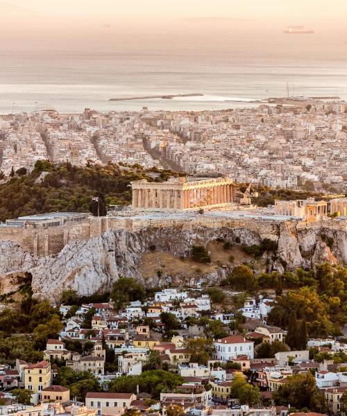 A beautiful view of Athens serviced by Eleftherios Venizelos Airport