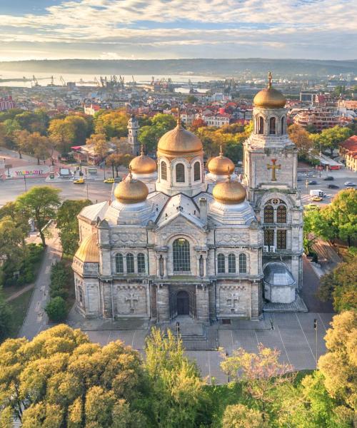 A beautiful view of Varna City serviced by Varna Airport.