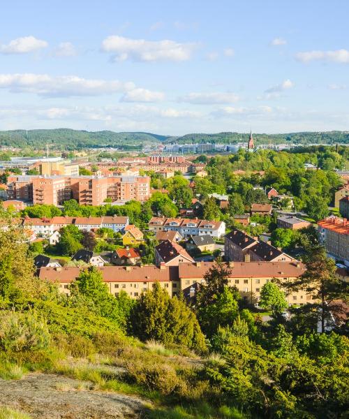 Krásný pohled na město Mölndal