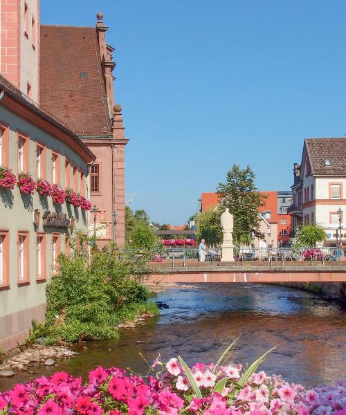 Kaunis näkymä kaupunkiin Ettlingen