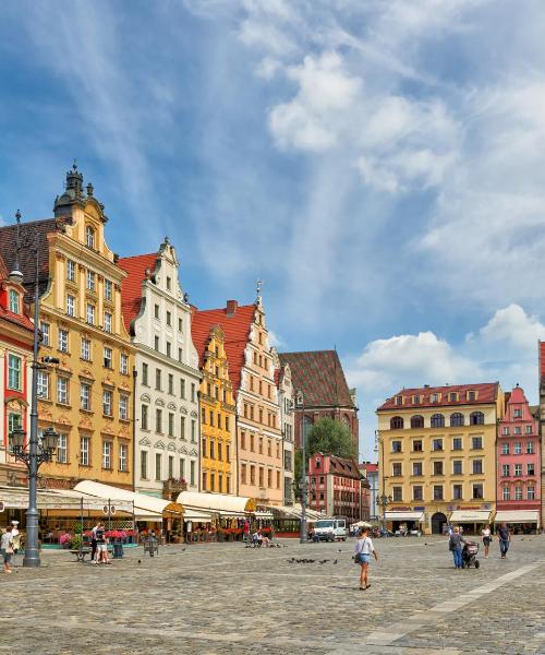 Piękny widok na miasto Wrocław