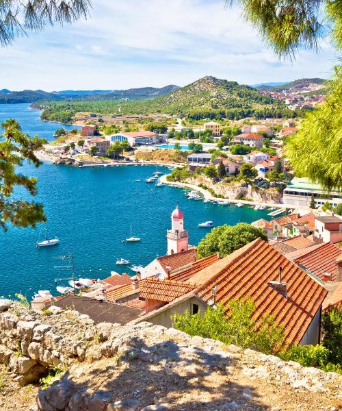 Ein schöner Blick auf Šibenik