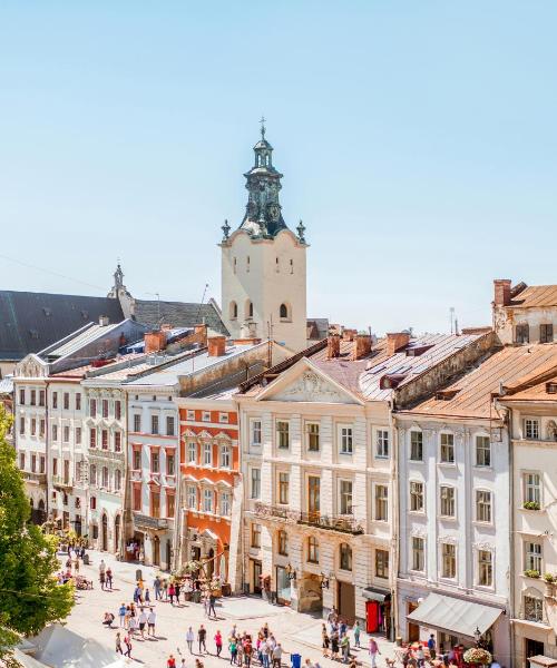 Krásný pohled na město Lvov