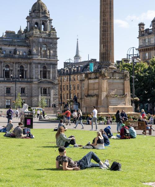 A beautiful view of Glasgow serviced by Glasgow Airport.