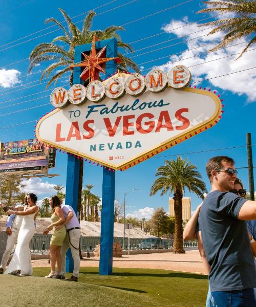 A beautiful view of Las Vegas serviced by McCarran International Airport